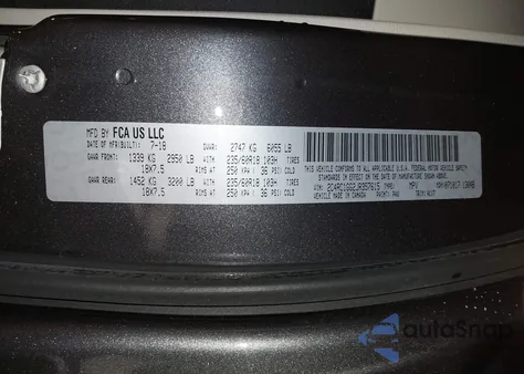 2018 Chrysler Pacifica Limited z USA, uszkodzony, nr VIN 2C4RC1GG2JR357615